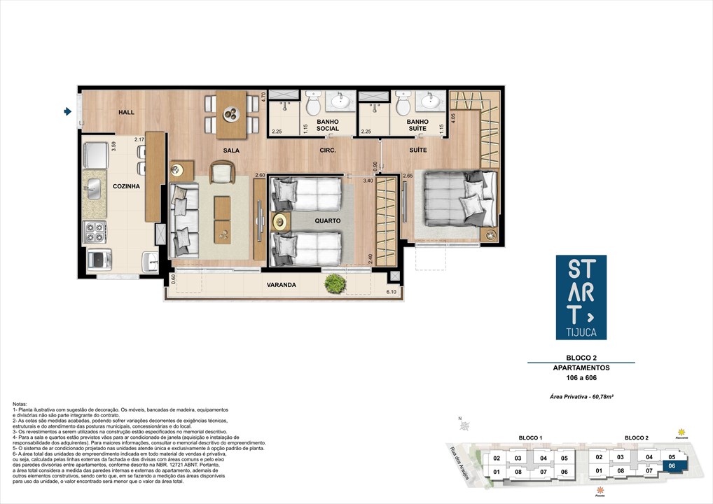 PLANTA TIPO | BLOCO 02, COLUNA 06 | Start Tijuca – Tijuca - Rio de Janeiro - Rio de Janeiro PLANTA TIPO | BLOCO 02, COLUNA 06 | Start Tijuca – Apartamento na Tijuca - Rio de Janeiro - Rio de Janeiro